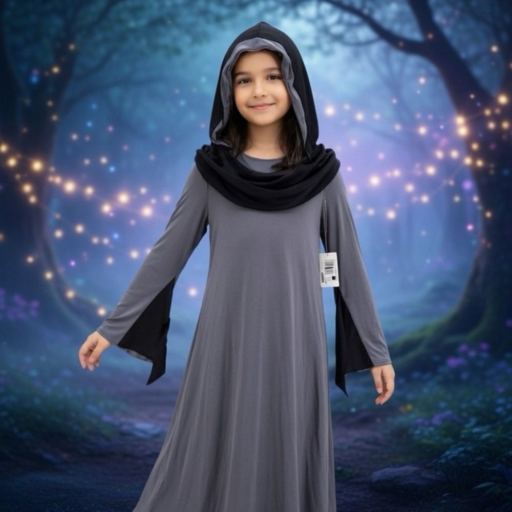Halloween Costume Reaper Hooded Robe Child Size L